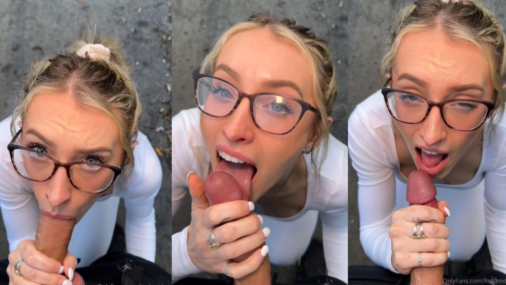 Dani Day Gets Cum On Glasses After Outdoor Blowjob Onlyfans Video Leaked