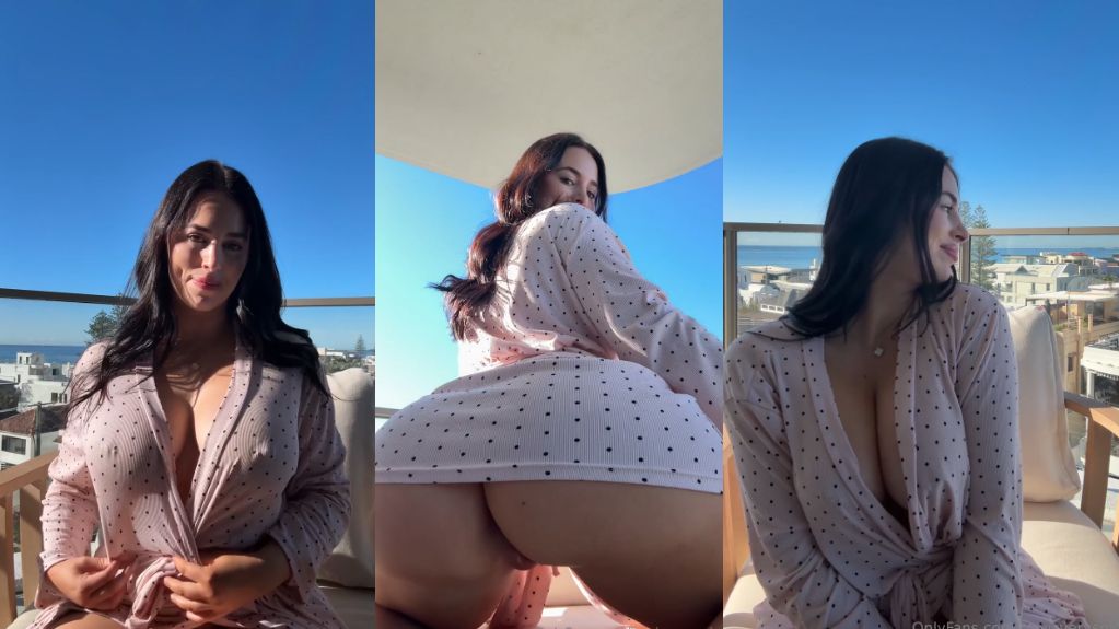 OliviaBrookess Teases Wet Pussy On Balcony Onlyfans Video Leaked