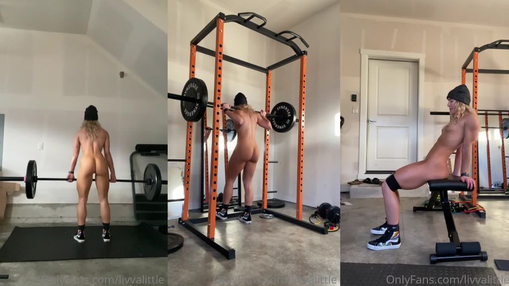 Livvalittle Doing Her Gym Routine Totally Naked Onlyfans Video Leaked