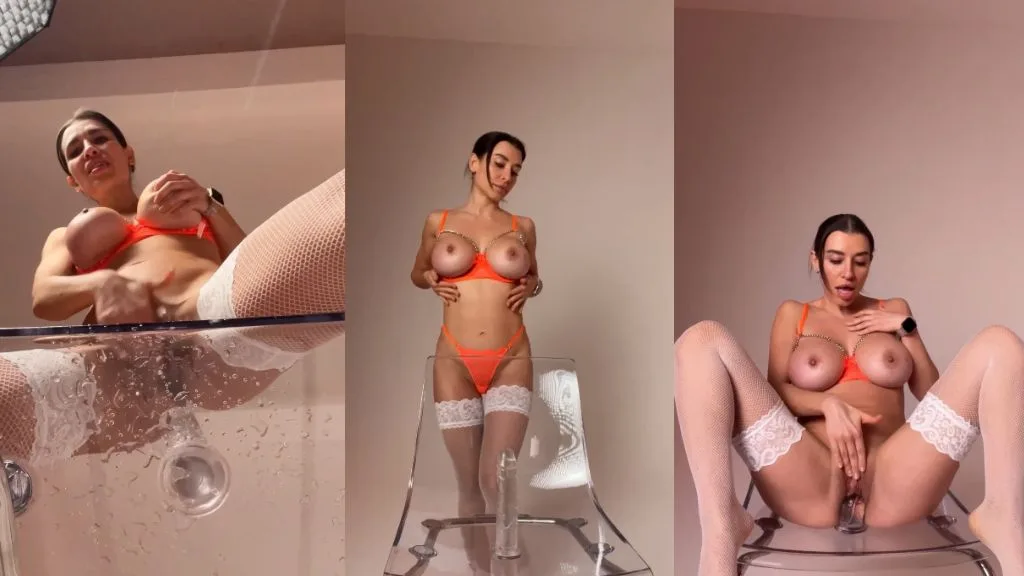 Estephania Ha Squirts While Using Dildo On Glass Table Onlyfans Video Leaked